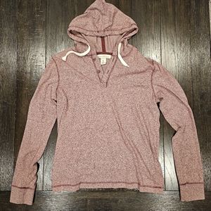 H&M LOGG Hoodie | Mens Henley 1/4 Button Drawstring Hoodie